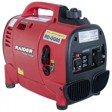 Бензинов инверторен генератор за ток RAIDER - RD-GG05 - 1,0 kW, 12 V, 53,5 см3, 5500 оборота, 0,325 л./ч., 2,3 л.