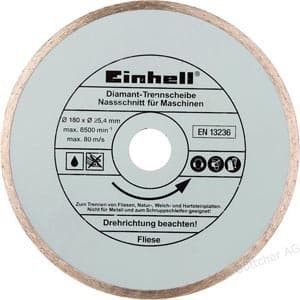 Диамантен диск за машина за рязане на фаянс и теракот EINHELL - TC-TC 618 и TC-TC 800 - Ø 180x25,4 мм. / 4301170 /