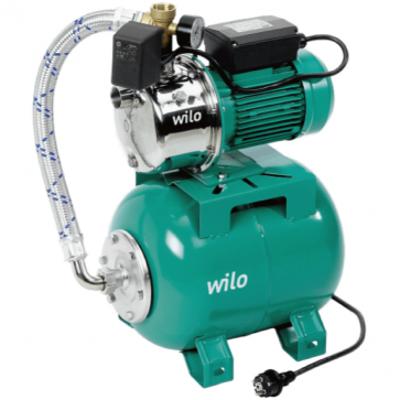 Хидрофорна уредба с цилиндричен съд WILO - HWJ 203 X EM 24 L - 1000 W, 80 л./мин1, 6,0 bar, 43 м., 24 л.