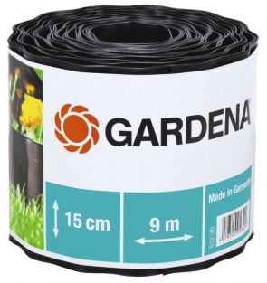 Ограничителна лента за оформяне на тревни площи GARDENA - 150 мм., 9 м., кафява / 00532-20 /