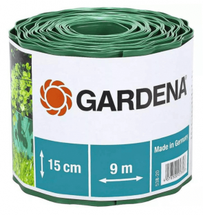 Ограничителна лента за оформяне на тревни площи GARDENA - 150 мм., 9 м., зелена / 00538-20 /