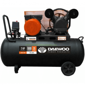 Електрически бутален ремъчен компресор DAEWOO - DAAC100C V TYPE - 1,5 kW, 187 л./мин1, 1030 оборота, 100 л., 8 bar