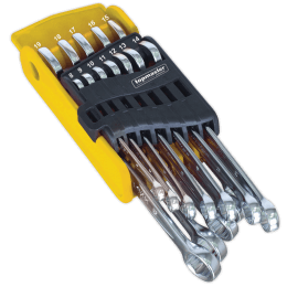 Звездогаечни ключове Grip On комплект TOPMASTER - 8-19 мм., трето поколение, Cr-V, 12 бр. / 230184 /