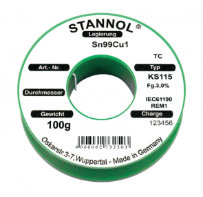 Тинол на ролка STANNOL - KS115 - 0,5 мм., 100 гр. / 574002 /