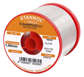Тинол на ролка STANNOL - HS10 - 1,0 мм., 250 гр. / 535248 /
