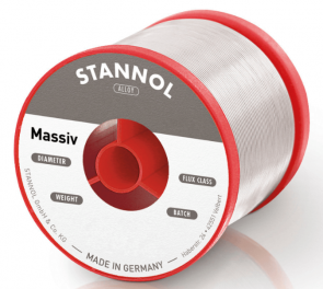 Тинол на ролка STANNOL - Massiv - 3,0 мм., 250 гр. / 418582 /