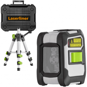Лазерен нивелир линеен LASERLINER - CompactCross-Laser Pro - 515 nm, 40 м., 2 лъча, 0,35 мм./1 м. / Bluetooth /
