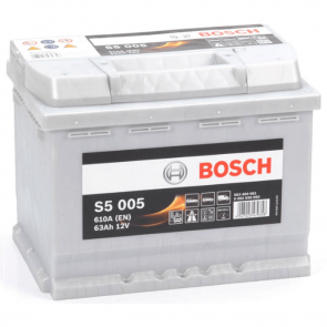 Акумулатор за автомобил BOSCH - S5 005 - 12 V, 63 Ah