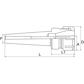 Патронник за струг цангов FERVI - 3/CM3 - M5-М12 мм., B16