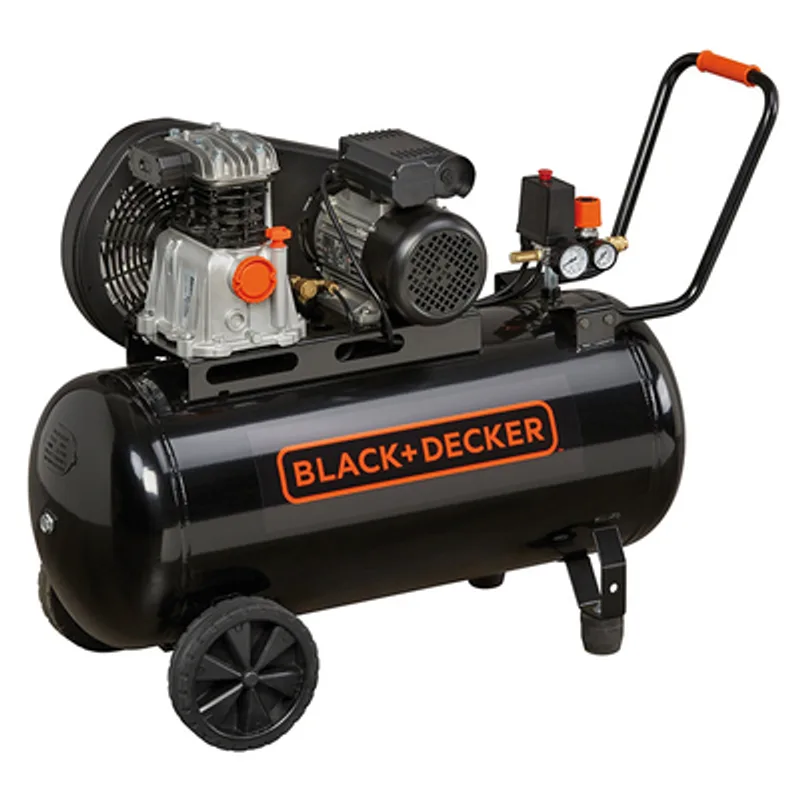 Електрически компресор с ремъчна предавка Black & Decker 3 к.с., 100 л, 320 л/мин, 10 bar, BD 320/100-3M
