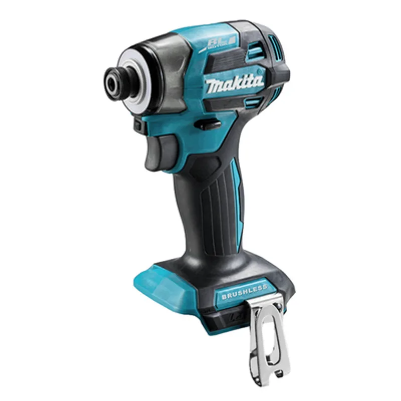 Акумулаторен ударен гайковерт Makita с безчетков двигател без батерия и зарядно, 18 V, 180 Nm, шестостен, 1/4", DTD173Z