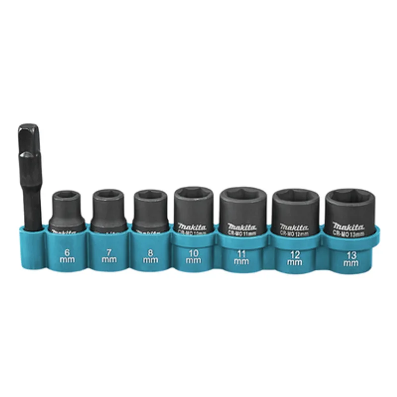 Вложки комплект Makita ударни  8 бр., 6-13 мм х 1/4", E-12289