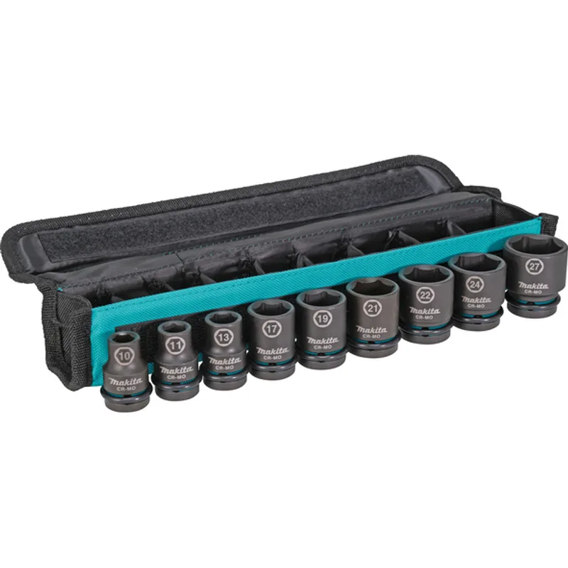 Вложки комплект Makita ударни 8 бр., 8-21 мм х 1/2", E-16601