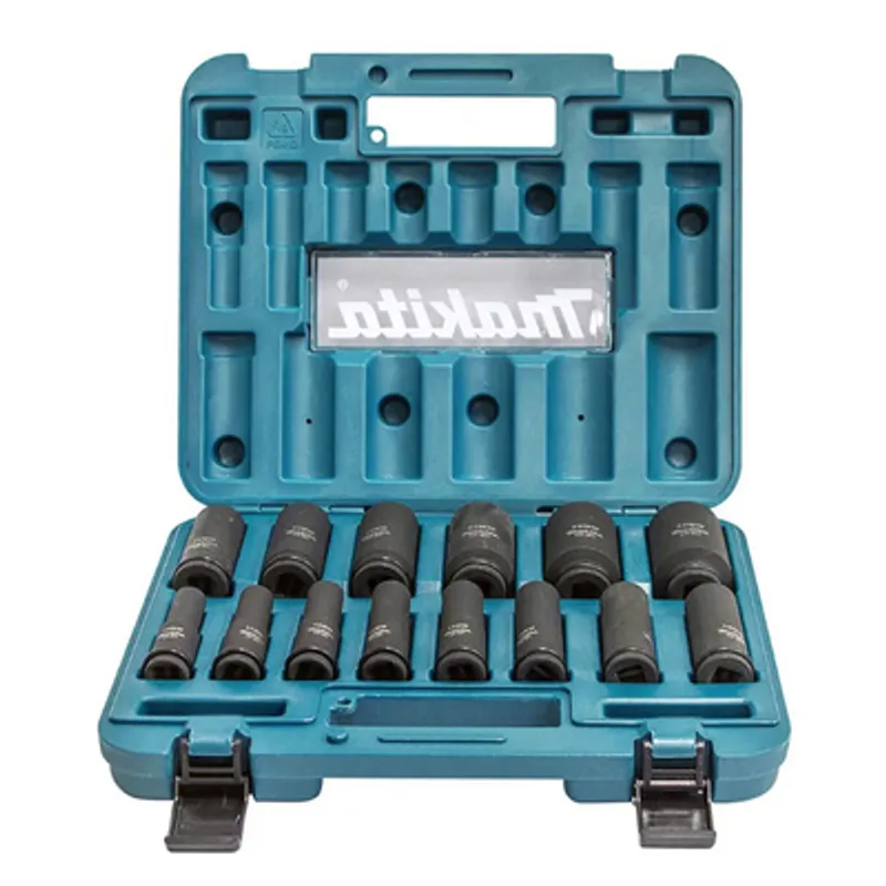 Вложки комплект Makita ударни удължени 14 бр., 10-32 мм х 1/2", E-16586