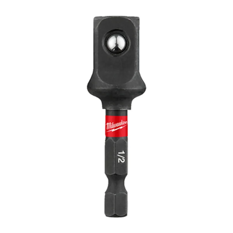 Адаптор преход за вложки Milwaukee шестостен - квадрат, 1/2" х 1/4", Shockwave