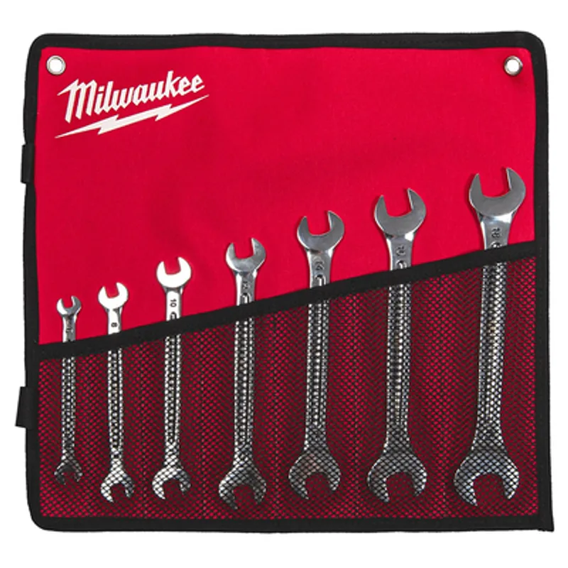 Гаечен ключ Milwaukee двустранен метричен комплект в калъф 6-18 мм, 7 бр.
