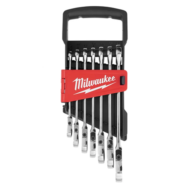 Звездогаечен ключ Milwaukee 6-стен/12-стен с тресчотка комплект 8-17 мм, 7 бр., Max Bite