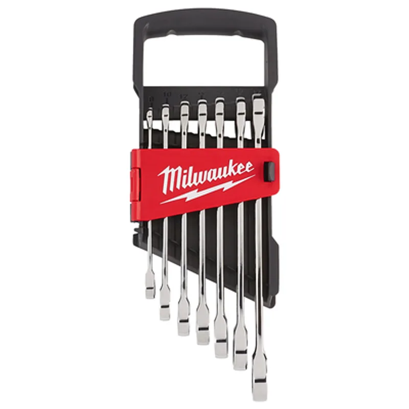 Звездогаечен ключ Milwaukee 6-стен/12-стен с тресчотка комплект 8-17 мм, 7 бр., Max Bite