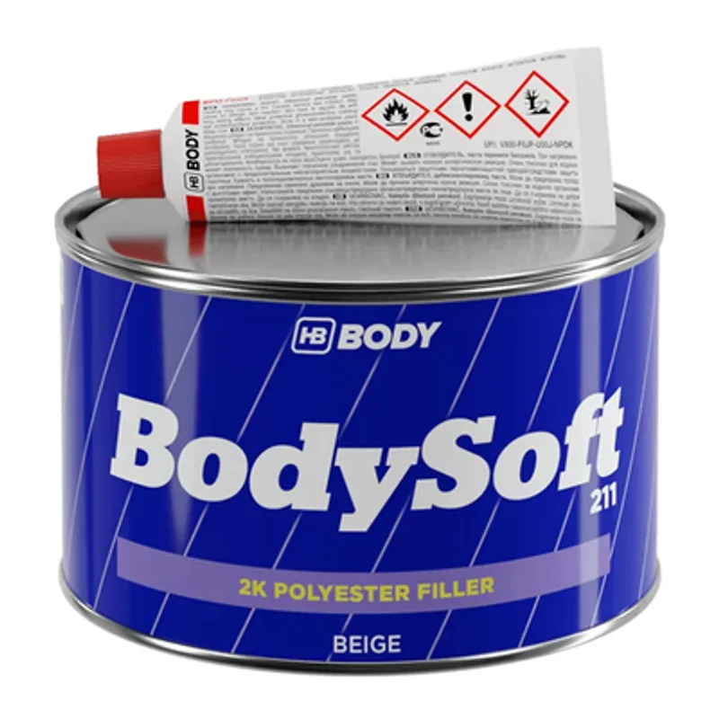 Кит Body полиестерен за автомобили 0.25 кг, бежов, 211 Bodysoft 2K