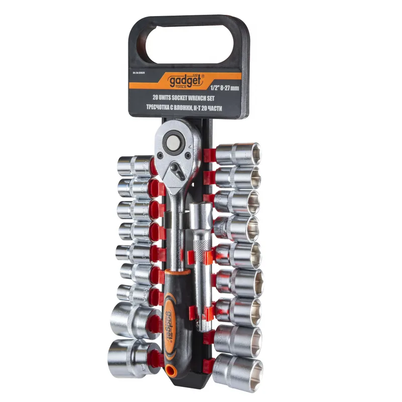 Тресчотка с вложки к-т 20 части 1/2" 8-27mm GD