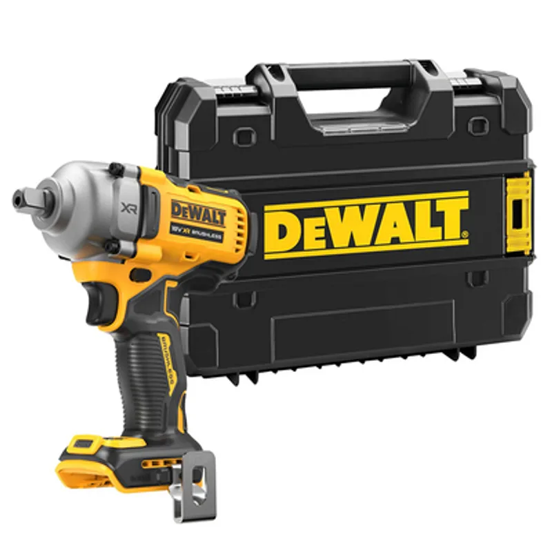 Акумулаторен ударен гайковерт DeWALT с безчетков двигател без батерия и зарядно, 18 V, 812 Nm, квадрат, 1/2", DCF892NT
