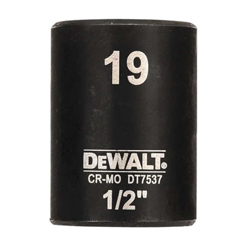 Вложка милиметрова DeWALT 6-стен ударна 19 мм х 1/2", DT7537