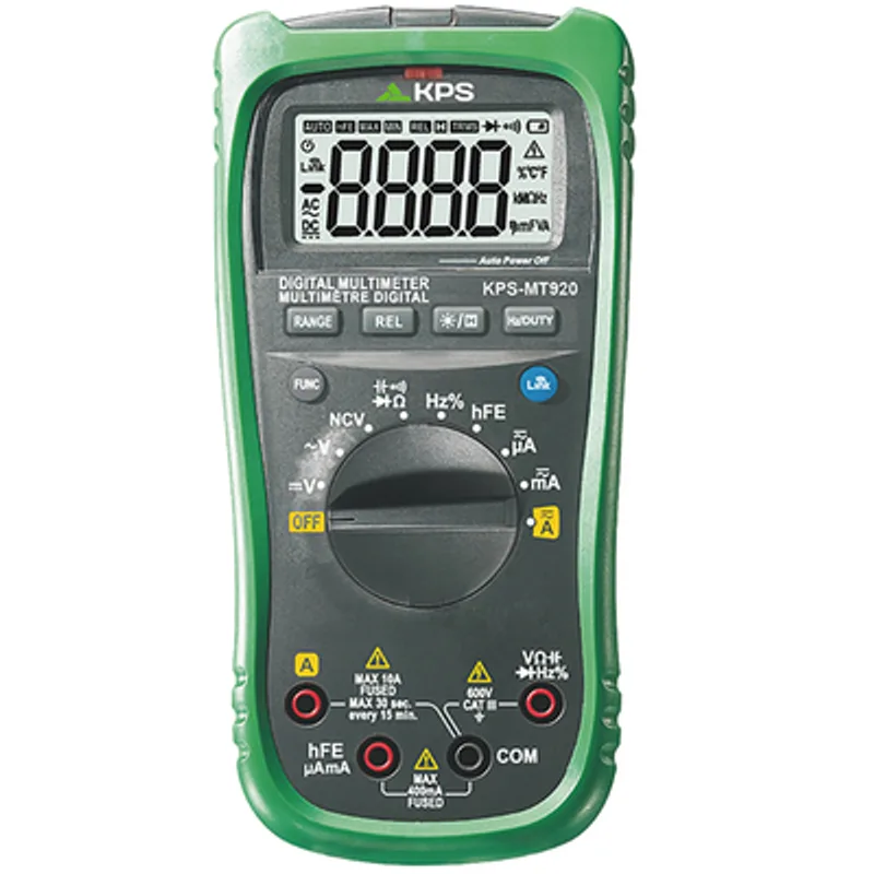 Дигитален мултицет KPS с LCD дисплей, CAT III 600V, MT920