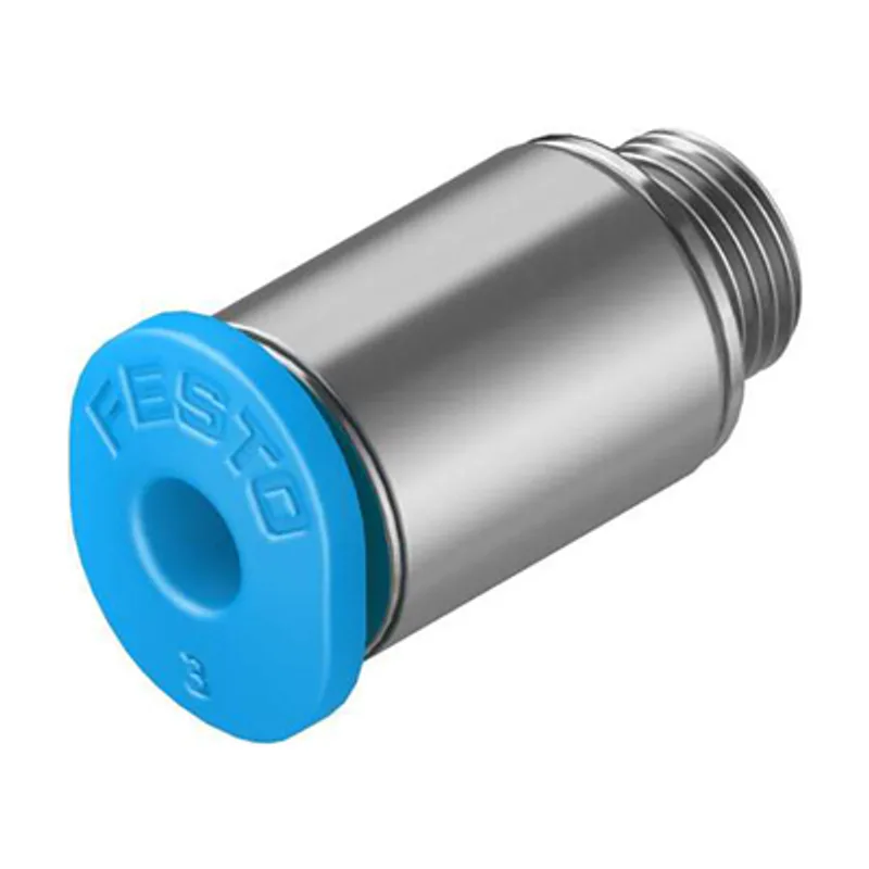 Съединител пневматичен Festo Push In шлаух - резба мини М5, шлаух 3 мм, QSM-M5-3-I