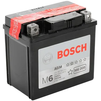 Акумулатор Bosch за мотоциклет 12 V, 7 Ah, M6 006