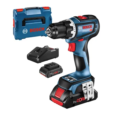Акумулаторен винтоверт Bosch с безчетков двигател с 2 батерии и зарядно, 18 V, 4 Ah, 64 Nm, 1.5-13 мм, GSR 18V-90 C