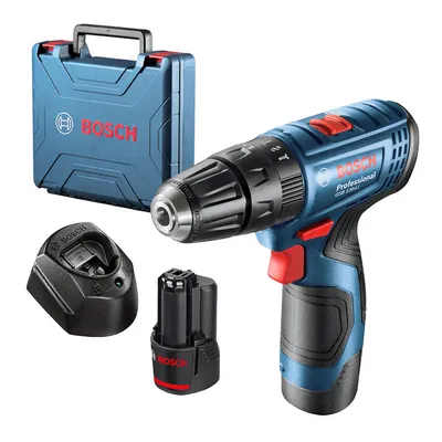 Акумулаторен винтоверт Bosch ударен с 2 батерии и зарядно, 12 V, 2 Ah, 30 Nm, 1.5-10 мм, GSB 120-Li