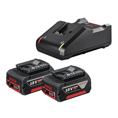 Акумулаторна батерия Bosch Li-Ion със зарядно у-во 18 V, 4 Ah, 2 бр.