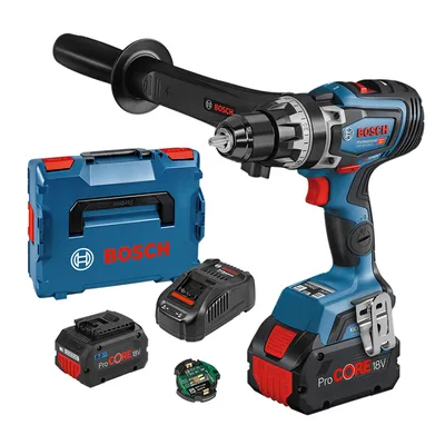 Акумулаторна бормашина Bosch  с 2 батерии и зарядно, 18 V, 8 Ah, 150 Nm, 0-550/0-2200 об./мин, 1.5-13 мм, GSR 18V-150 C