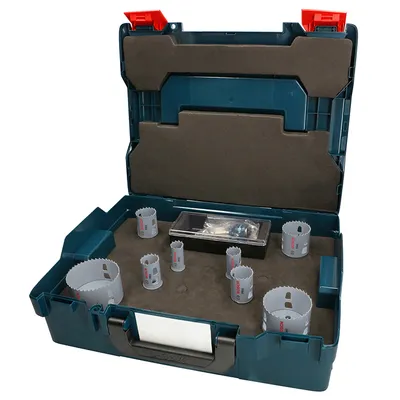Боркорона универсална Bosch със захват Power Change Plus комплект 22, 25, 30, 35, 40, 51, 68, 83х44 мм, 11 бр., PRO Multi Material PC Plus