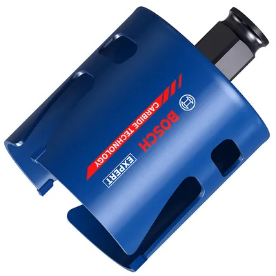 Боркорона за дърво и пластмаса Bosch с карбидни пластини и присъединяване Power Change Plus 60х60 мм, Expert Construction Material