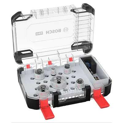 Боркорона за метал Bosch със захват Power Change Plus комплект 22, 29, 35, 44, 51, 64x20 мм, 8 бр., PRO Sheet Metal PC Plus