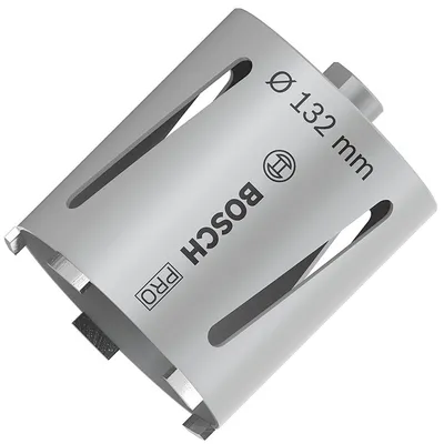 Боркорона за зидария Bosch с диамантени сегменти и резба G 1/2" 132x150 мм, PRO Core Cutter dry