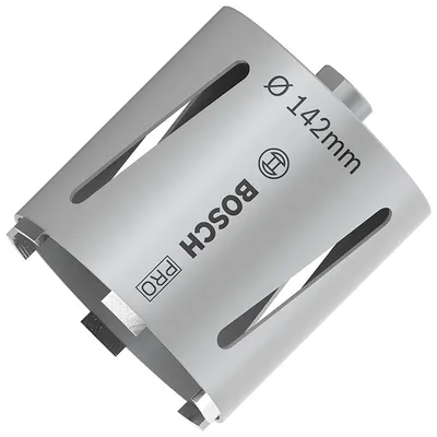Боркорона за зидария Bosch с диамантени сегменти и резба G 1/2" 142x150 мм, PRO Core Cutter dry