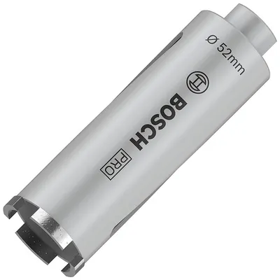 Боркорона за зидария Bosch с диамантени сегменти и резба G 1/2"  52x150 мм, PRO Core Cutter dry