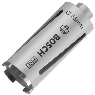 Боркорона за зидария Bosch с диамантени сегменти и резба G 1/2" 65x150 мм, PRO Core Cutter dry