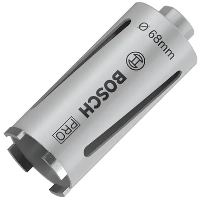 Боркорона за зидария Bosch с диамантени сегменти и резба G 1/2" 68x150 мм, PRO Core Cutter dry