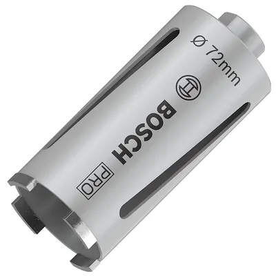 Боркорона за зидария Bosch с диамантени сегменти и резба G 1/2" 72x150 мм, PRO Core Cutter dry