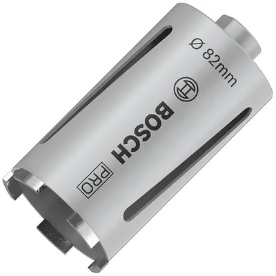 Боркорона за зидария Bosch с диамантени сегменти и резба G 1/2" 82x150 мм, PRO Core Cutter dry