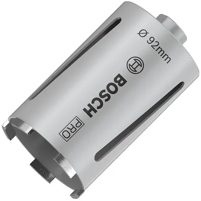 Боркорона за зидария Bosch с диамантени сегменти и резба G 1/2" 92x150 мм, PRO Core Cutter dry