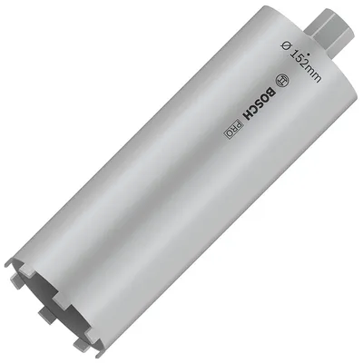 Боркорона за зидария Bosch с диамантени сегменти и резба UNC 1 1/4" 152x400 мм, PRO Core Cutter dry