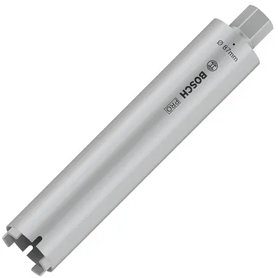 Боркорона за зидария Bosch с диамантени сегменти и резба UNC 1 1/4" 87x400 мм, PRO Core Cutter dry