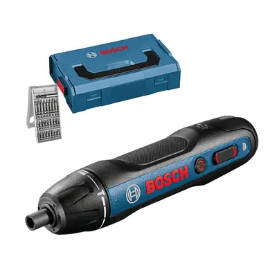 Акумулаторна отвертка Bosch с вградена батерия и USB кабел, 3.6 V, 1.5 Ah, 1/4", 5 Nm, GO