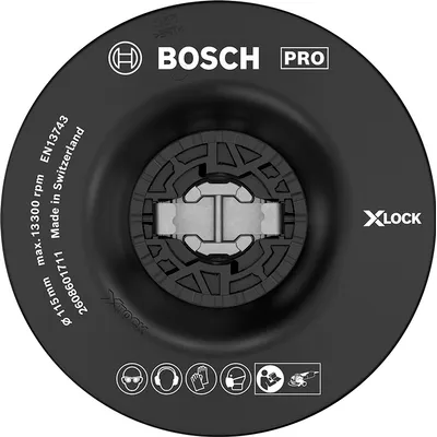 Подложна шайба Bosch за ъглошлайф мека  ф 115 мм, X-Lock, PRO