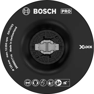 Подложна шайба Bosch за ъглошлайф мека  ф 125 мм, X-Lock, PRO