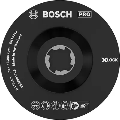 Подложна шайба Bosch за ъглошлайф с велкро SCM  ф 115 мм, X-Lock, PRO